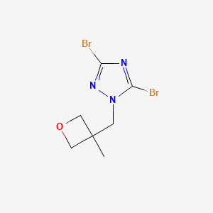 3,5-dibromo-1-[(3-methyloxetan-3-yl)methyl]-1H-1,2,4-triazole