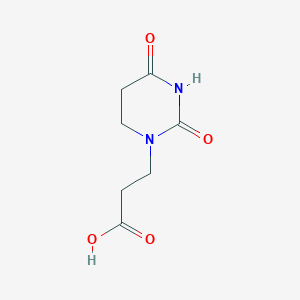 molecular formula C7H10N2O4 B6601749 3-(2,4-dioxo-1,3-diazinan-1-yl)propanoic acid CAS No. 90370-39-1