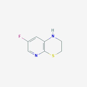 molecular formula C7H7FN2S B6601753 7-fluoro-1H,2H,3H-pyrido[2,3-b][1,4]thiazine CAS No. 1935631-80-3