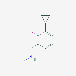 molecular formula C11H14FN B6601780 [(3-cyclopropyl-2-fluorophenyl)methyl](methyl)amine CAS No. 1860401-22-4