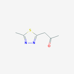 molecular formula C6H8N2OS B6601789 1-(5-methyl-1,3,4-thiadiazol-2-yl)propan-2-one CAS No. 85730-44-5