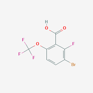 molecular formula C8H3BrF4O3 B6601849 3-bromo-2-fluoro-6-(trifluoromethoxy)benzoic acid CAS No. 2090478-41-2