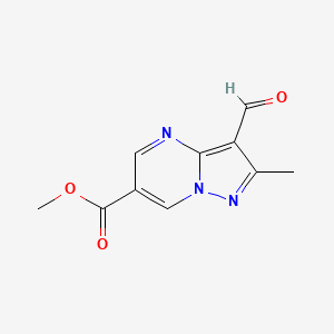 molecular formula C10H9N3O3 B6601868 methyl 3-formyl-2-methylpyrazolo[1,5-a]pyrimidine-6-carboxylate CAS No. 2090774-49-3