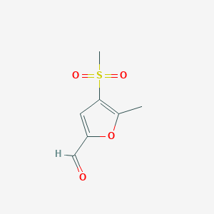 molecular formula C7H8O4S B6601899 4-methanesulfonyl-5-methylfuran-2-carbaldehyde CAS No. 2090813-96-8