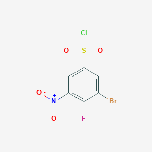 3-bromo-4-fluoro-5-nitrobenzene-1-sulfonyl chloride