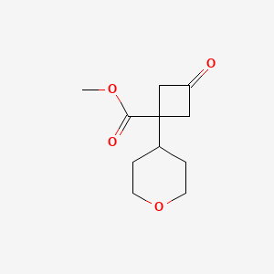 molecular formula C11H16O4 B6601999 methyl 1-(oxan-4-yl)-3-oxocyclobutane-1-carboxylate CAS No. 2091607-80-4