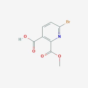 6-bromo-2-(methoxycarbonyl)pyridine-3-carboxylic acid