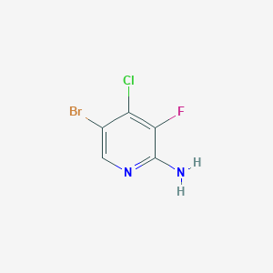 molecular formula C5H3BrClFN2 B6602021 5-bromo-4-chloro-3-fluoropyridin-2-amine CAS No. 2092270-28-3