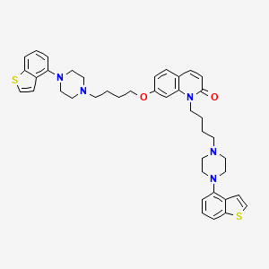 molecular formula C41H47N5O2S2 B6602066 7-{4-[4-(1-benzothiophen-4-yl)piperazin-1-yl]butoxy}-1-{4-[4-(1-benzothiophen-4-yl)piperazin-1-yl]butyl}-1,2-dihydroquinolin-2-one CAS No. 2137823-20-0