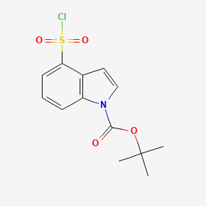 molecular formula C13H14ClNO4S B6602082 tert-butyl 4-(chlorosulfonyl)-1H-indole-1-carboxylate CAS No. 2137573-51-2