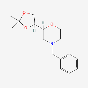 4-benzyl-2-(2,2-dimethyl-1,3-dioxolan-4-yl)morpholine