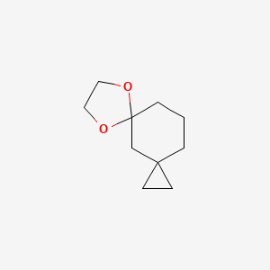 molecular formula C10H16O2 B6602116 6,9-dioxadispiro[2.1.4^{5}.3^{3}]dodecane CAS No. 211996-40-6