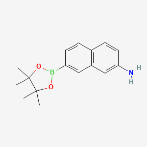 7-(tetramethyl-1,3,2-dioxaborolan-2-yl)naphthalen-2-amine