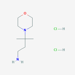 molecular formula C9H22Cl2N2O B6602129 3-methyl-3-(morpholin-4-yl)butan-1-amine dihydrochloride CAS No. 2126162-47-6