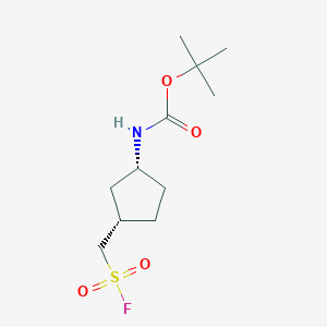 rac-tert-butyl N-[(1R,3S)-3-[(fluorosulfonyl)methyl]cyclopentyl]carbamate