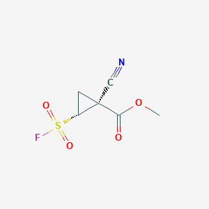 molecular formula C6H6FNO4S B6602159 rac-methyl (1R,2R)-1-cyano-2-(fluorosulfonyl)cyclopropane-1-carboxylate CAS No. 2137642-65-8