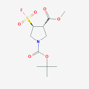 rac-1-tert-butyl 3-methyl (3R,4R)-4-(fluorosulfonyl)pyrrolidine-1,3-dicarboxylate