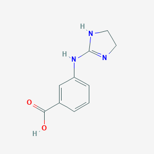 molecular formula C10H11N3O2 B066022 3-(4,5-dihydro-1H-imidazol-2-ylamino)benzoic acid CAS No. 188812-27-3