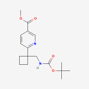 methyl 6-[1-({[(tert-butoxy)carbonyl]amino}methyl)cyclobutyl]pyridine-3-carboxylate