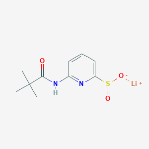 molecular formula C10H13LiN2O3S B6602258 lithium(1+) ion 6-(2,2-dimethylpropanamido)pyridine-2-sulfinate CAS No. 2172461-00-4