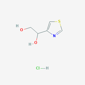 molecular formula C5H8ClNO2S B6602269 1-(1,3-thiazol-4-yl)ethane-1,2-diol hydrochloride CAS No. 2171943-00-1