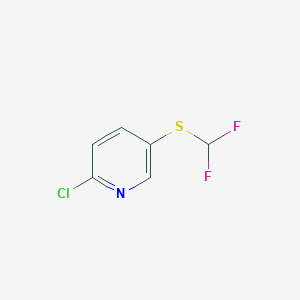 molecular formula C6H4ClF2NS B6602285 2-chloro-5-[(difluoromethyl)sulfanyl]pyridine CAS No. 1887223-38-2