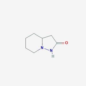 molecular formula C7H12N2O B6602286 octahydropyrazolidino[1,5-a]pyridin-2-one CAS No. 27888-48-8