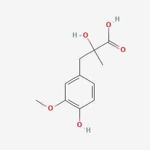 molecular formula C11H14O5 B6602310 2-hydroxy-3-(4-hydroxy-3-methoxyphenyl)-2-methylpropanoic acid CAS No. 54737-52-9