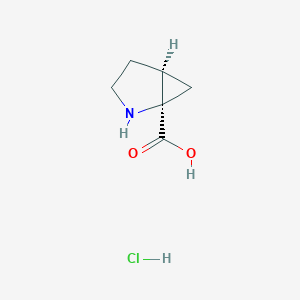 molecular formula C6H10ClNO2 B6602360 (1R,5S)-2-azabicyclo[3.1.0]hexane-1-carboxylic acid hydrochloride CAS No. 2699955-61-6