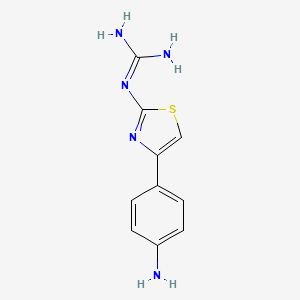 molecular formula C10H11N5S B6602379 N''-[4-(4-Aminophenyl)-1,3-thiazol-2-yl]guanidine CAS No. 83831-31-6