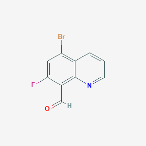 molecular formula C10H5BrFNO B6602429 5-溴-7-氟喹啉-8-甲醛 CAS No. 2181779-98-4