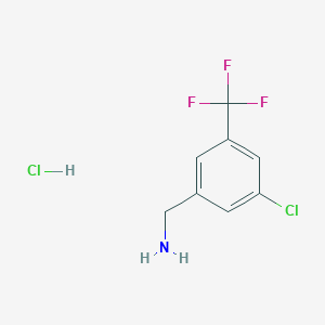 [3-chloro-5-(trifluoromethyl)phenyl]methanamine hydrochloride