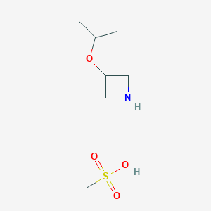molecular formula C7H17NO4S B6602494 3-(propan-2-yloxy)azetidine, methanesulfonic acid CAS No. 2060020-62-2