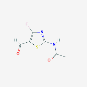 N-(4-fluoro-5-formyl-1,3-thiazol-2-yl)acetamide