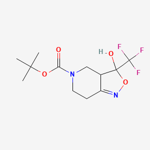 tert-butyl 3-hydroxy-3-(trifluoromethyl)-3H,3aH,4H,5H,6H,7H-[1,2]oxazolo[4,3-c]pyridine-5-carboxylate