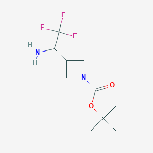 tert-butyl 3-(1-amino-2,2,2-trifluoroethyl)azetidine-1-carboxylate