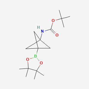 molecular formula C16H28BNO4 B6602585 tert-butyl N-[3-(tetramethyl-1,3,2-dioxaborolan-2-yl)bicyclo[1.1.1]pentan-1-yl]carbamate CAS No. 2195389-86-5