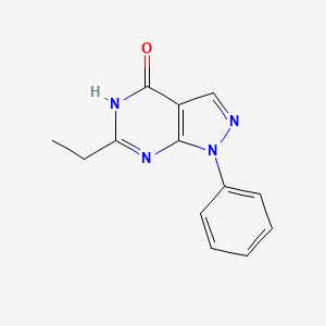 molecular formula C13H12N4O B6602621 6-Ethyl-1-phenyl-1,2-dihydro-4h-pyrazolo[3,4-d]pyrimidin-4-one CAS No. 5394-42-3