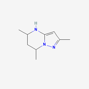 molecular formula C9H15N3 B6602626 2,5,7-Trimethyl-4,5,6,7-tetrahydropyrazolo[1,5-a]pyrimidine CAS No. 174469-70-6