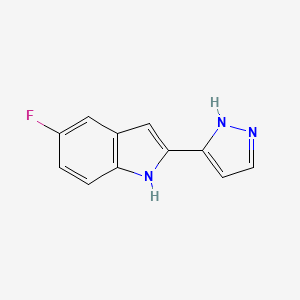 5-Fluoro-2-(1h-pyrazol-3-yl)-1h-indole