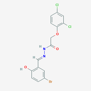 molecular formula C15H11BrCl2N2O3 B6602647 N'-(5-bromo-2-hydroxybenzylidene)-2-(2,4-dichlorophenoxy)acetohydrazide CAS No. 303086-12-6
