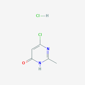molecular formula C5H6Cl2N2O B6602660 6-chloro-2-methylpyrimidin-4-ol hydrochloride CAS No. 20056-12-6
