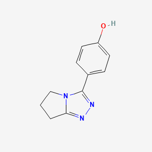 molecular formula C11H11N3O B6602671 4-{5H,6H,7H-pyrrolo[2,1-c][1,2,4]triazol-3-yl}phenol CAS No. 1039843-59-8