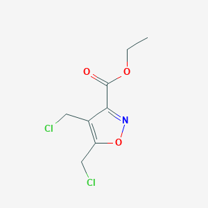 molecular formula C8H9Cl2NO3 B6602676 ethyl 4,5-bis(chloromethyl)-1,2-oxazole-3-carboxylate CAS No. 104169-04-2