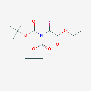 ethyl 2-{bis[(tert-butoxy)carbonyl]amino}-2-fluoroacetate