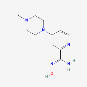 molecular formula C11H17N5O B6602686 N'-hydroxy-4-(4-methylpiperazin-1-yl)pyridine-2-carboximidamide CAS No. 1563212-24-7