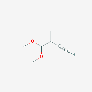 molecular formula C7H12O2 B6602697 4,4-dimethoxy-3-methylbut-1-yne CAS No. 100514-52-1