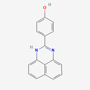 molecular formula C17H12N2O B6602742 4-(1H-perimidin-2-yl)phenol CAS No. 3411-91-4