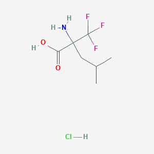 molecular formula C7H13ClF3NO2 B6602842 2-amino-4-methyl-2-(trifluoromethyl)pentanoic acid hydrochloride CAS No. 2060044-51-9