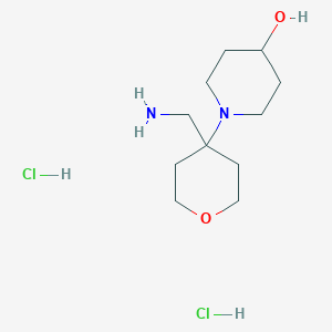 1-[4-(aminomethyl)oxan-4-yl]piperidin-4-ol dihydrochloride